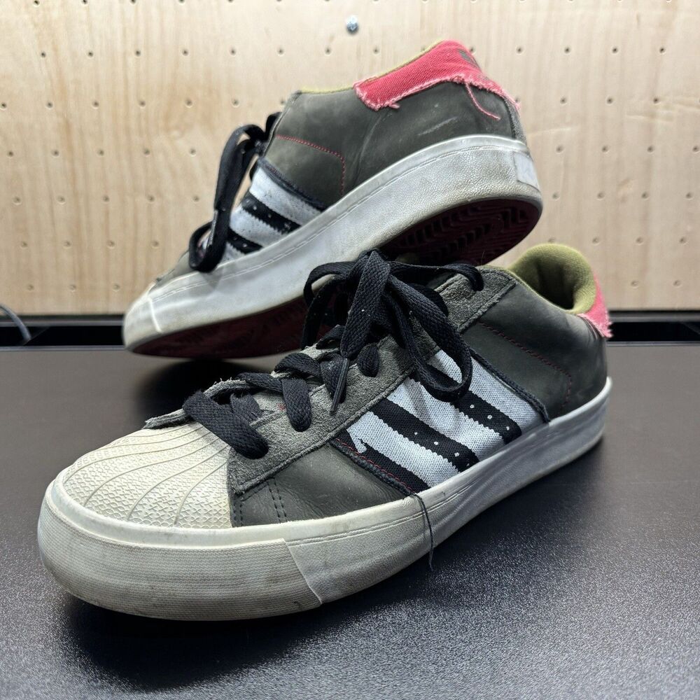 Adidas Super Skate SSV 038001 Mens Sz 10 Green Red Skate Shoes Rare Design Color